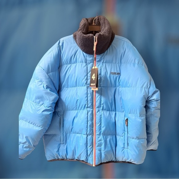 NWT Fourlaps Navy/Blue Reversible Polar Quilted Sherpa Puffer Jacket- XXL | $198 - Picture 5 of 16